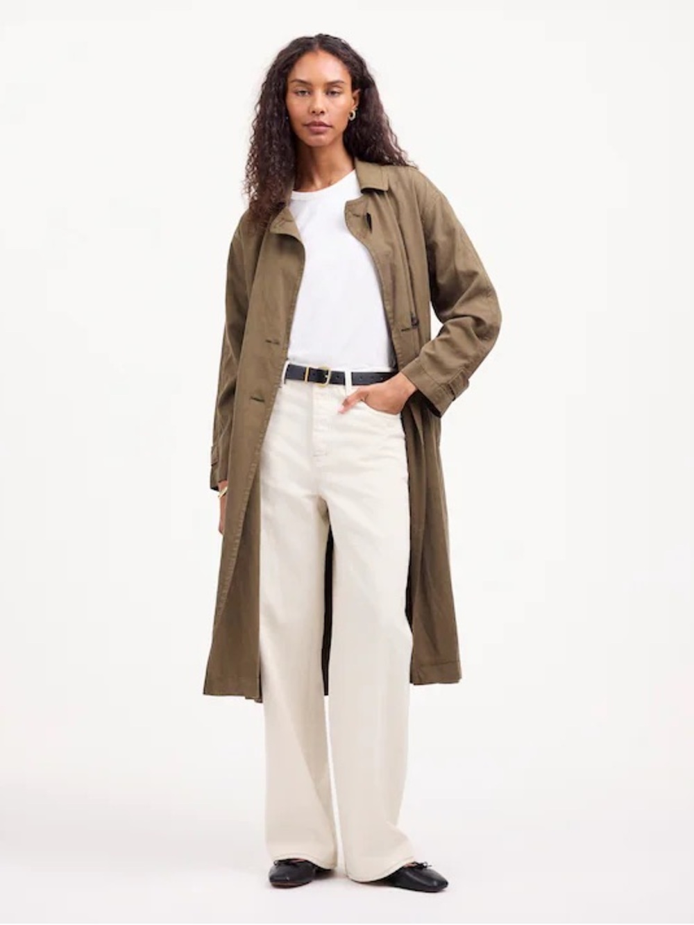 Madewell Low Slung Baggy Jeans in Vintage Ivory Size 28